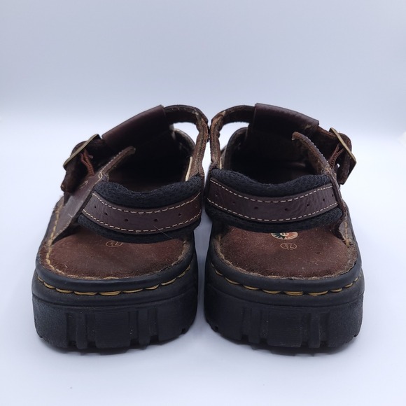 Earth Shoes Fisherman Sandals Mens 7.5 Womens 9 Brown Leather Buckled Straps - Picture 2 of 8